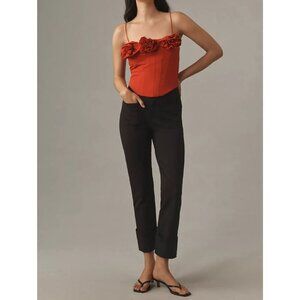 Anthropologie Maeve Bombshell Cuff Capri Pants 30